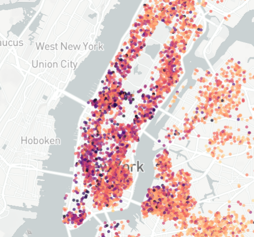 Airbnb Prices in NYC nyc_price_map